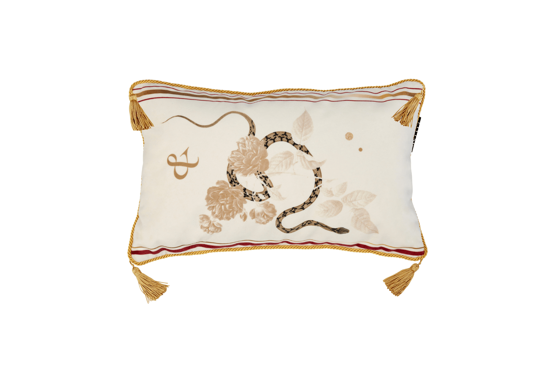 biała poduszka dekoracyjna prostokatna z motywem LIVING by paprocki&brzozowski